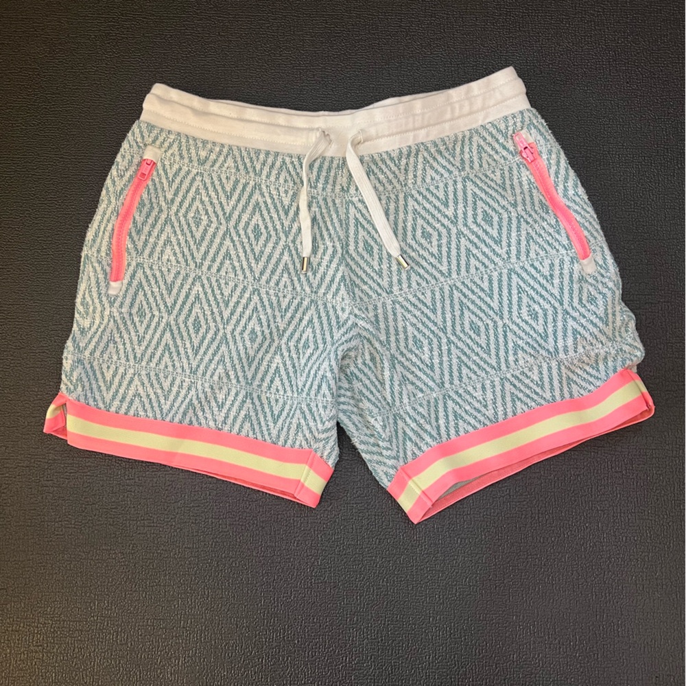 Chubbies Teal and Pink Loungewear 7" Shorts Small
